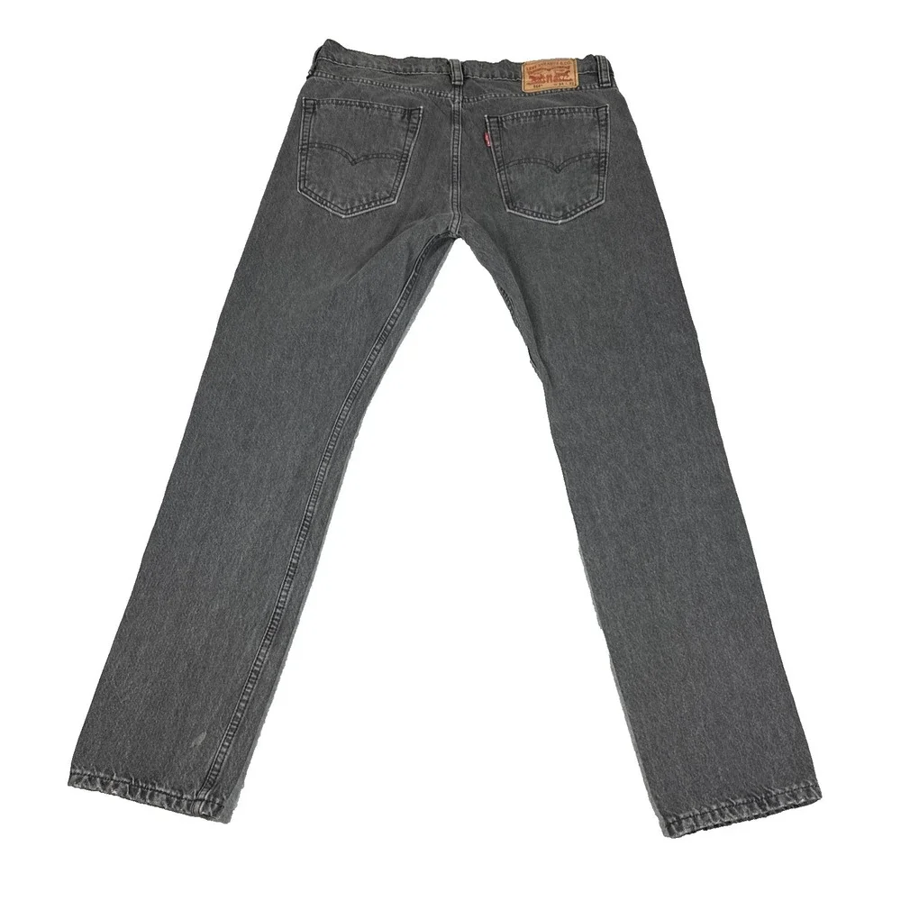 Levis 514 Jeans Men's Straight Leg Black Stretch Denim Casual 5-Pocket‎ 34x32